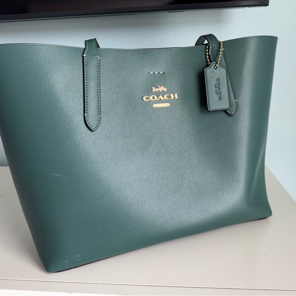 Coach City Tote Bag in Signature Canvas and in Emerald Green